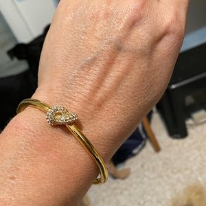 Kate spade, gold pleated, knot bracelet